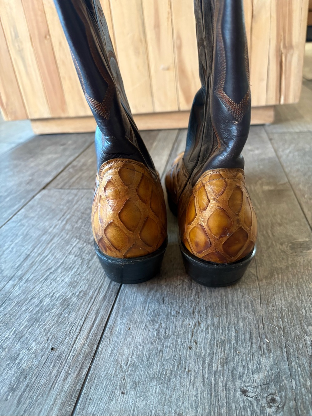 Vintage Python Skin O’Sullivan Orthopedic Cowboy Boots - Picture 6 of 9
